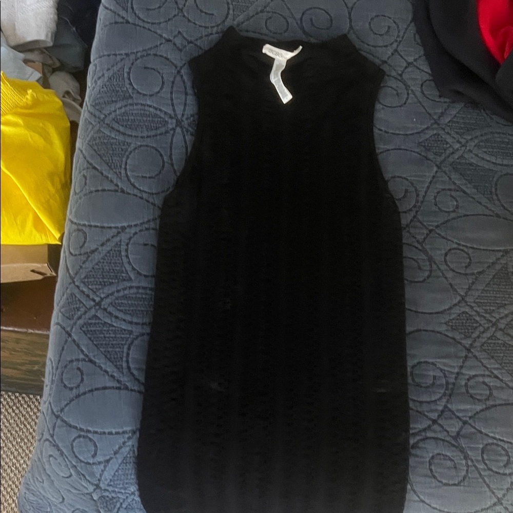 BCBGeneration Black Textured Midi Dress